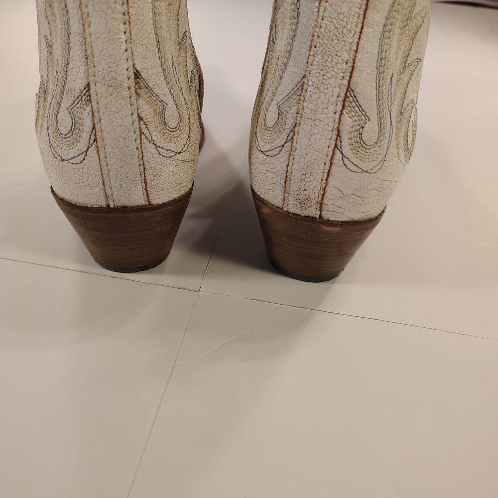 Myra Yipple Western Leather Booties size 9, crackle leather - Picture 13 of 16